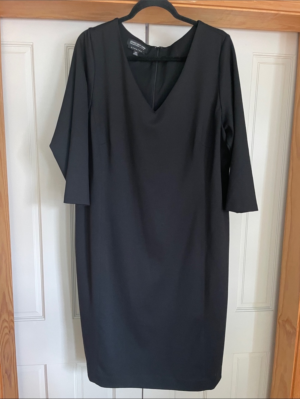 Jones New York V-Neck Long Sleeve Shift Dress Size 16W